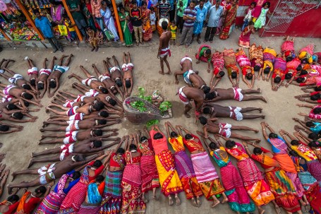 Devotees At Gajan Festival