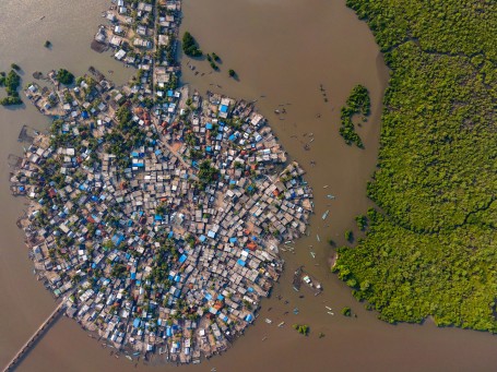 A fishing village in mangrove forest