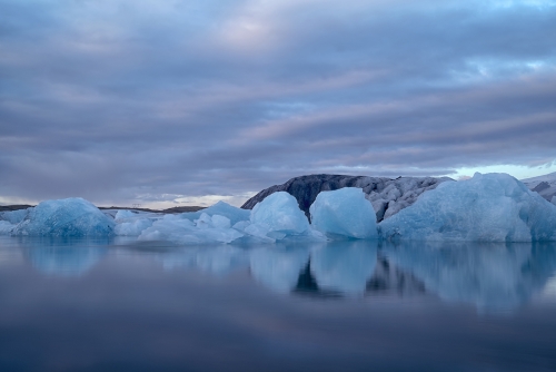 Iceland Land with Icebergs..