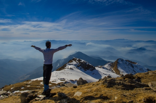 Men and the mountains