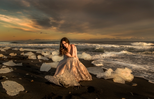 The lady on the diamond beach