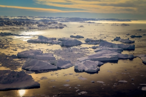 Arial View of Greenlandic Iceburg