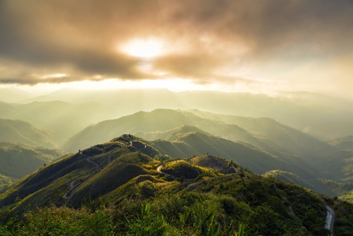 setting sun over Saiha